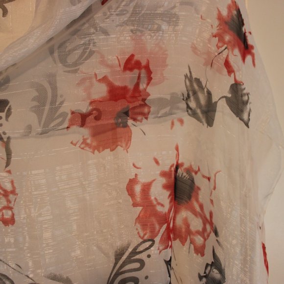Vintage Hanmei Italia Sheer Floral Scarf - Picture 4 of 4